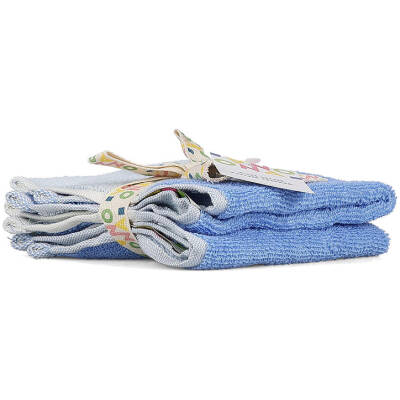 ONA Handdoek 30x30cm ocean blue Pixie - Set van 2 - detailfoto 2 | ONA