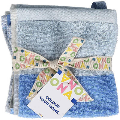 ONA Handdoek 30x30cm ocean blue Pixie - Set van 2 - detailfoto 3 | ONA