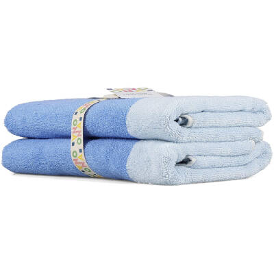 ONA Badhanddoek 50x100cm ocean blue Pixie - Set van 2 - detailfoto 2 | ONA