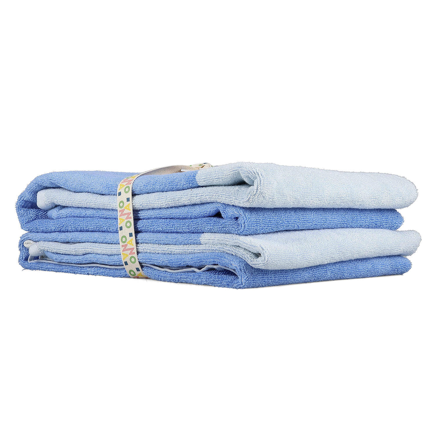 ONA Badhanddoek 70x140cm ocean blue Pixie - Set van 2 3 ONA Badhanddoek 70x140cm ocean blue Pixie - Set van 2 - detailfoto 2 | ONA