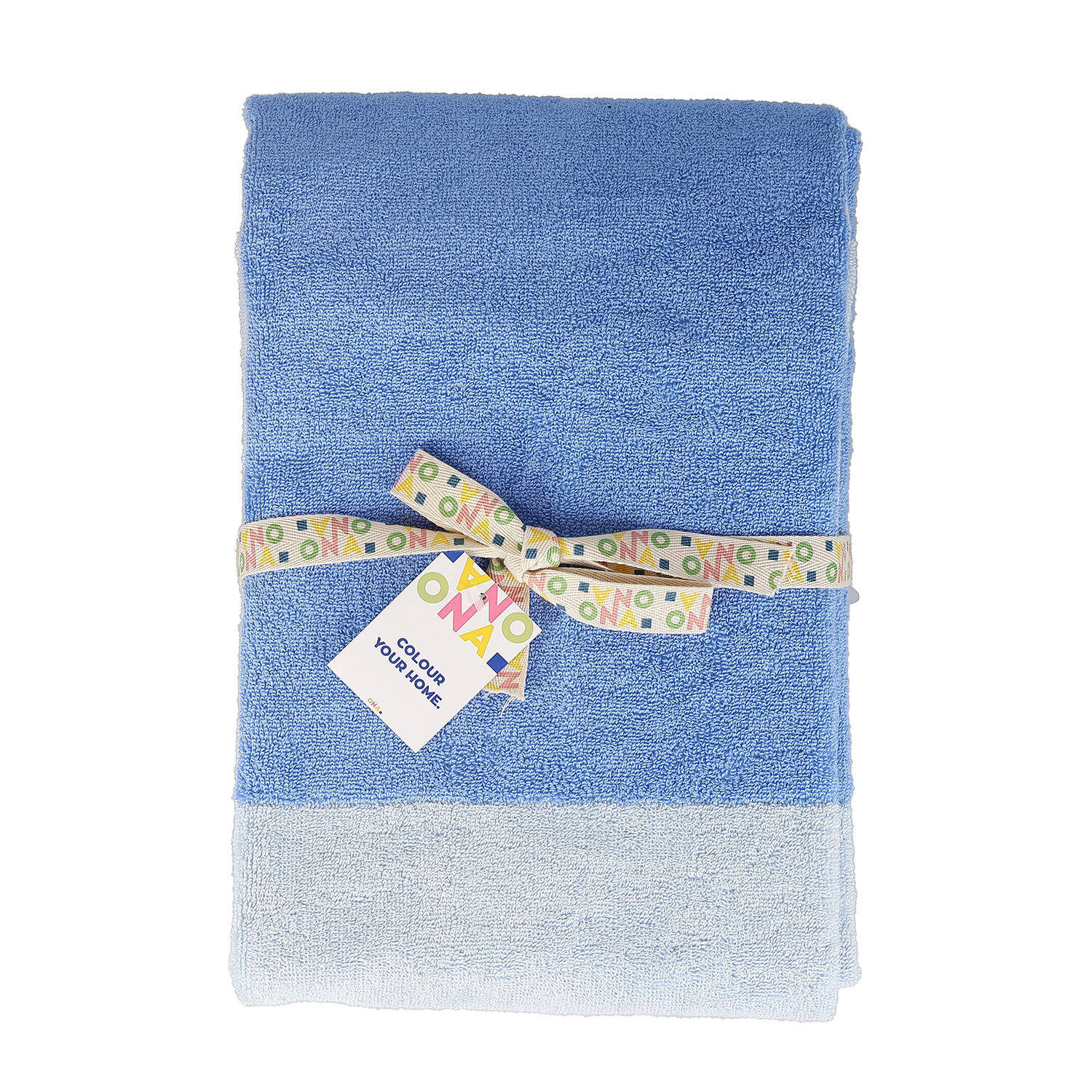 ONA Badhanddoek 70x140cm ocean blue Pixie - Set van 2 4 ONA Badhanddoek 70x140cm ocean blue Pixie - Set van 2 - detailfoto 3 | ONA