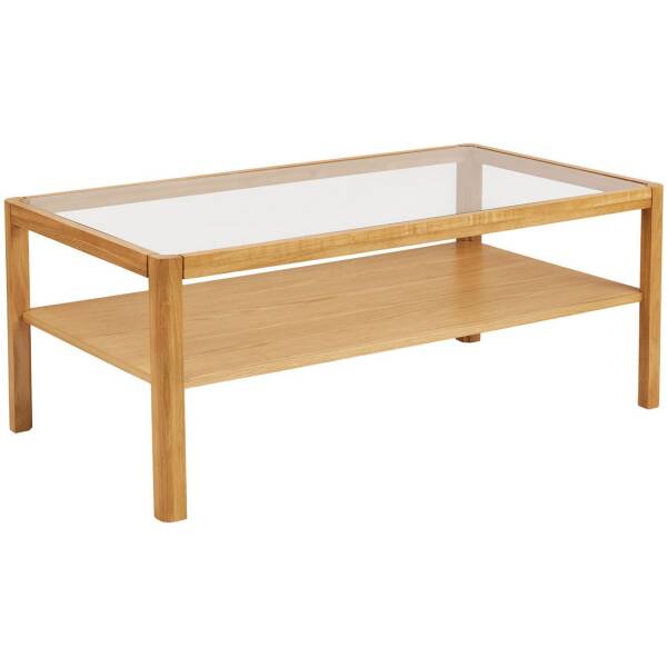 Lourmarin salontafel eiken en glas -110x60x45 cm - House Nordic