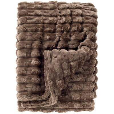 Dutch Decor Lucas plaid - bontlook taupe - 150x200cm