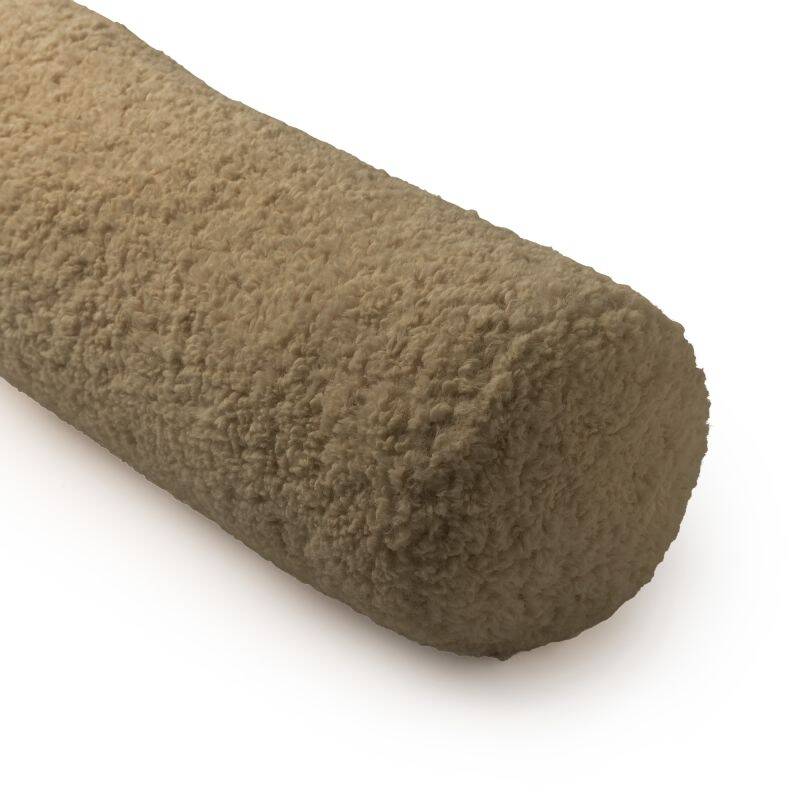 Dutch Decor - CARA rolkussen - teddylook - bruin - D18x50cm 2 Dutch Decor - CARA rolkussen - teddylook - bruin - D18x50cm