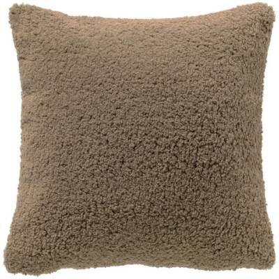 Dutch Decor - CARA sierkussen - teddylook - bruin - 45x45cm