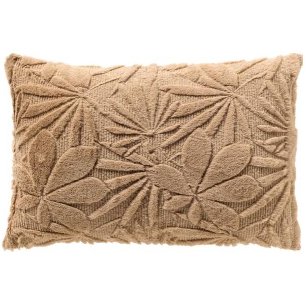 Dutch Decor - Jurre sierkussen - Bladmotief - Beige - 40x60 cm