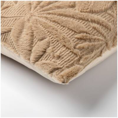 Dutch Decor - Jurre sierkussen - Bladmotief - Beige - 45x45 cm