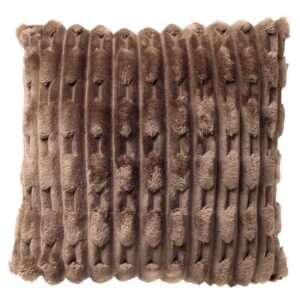 Dutch Decor - Luca sierkussen - bontlook - Taupe - 45x45 cm