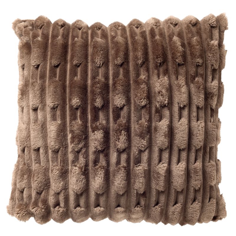 Dutch Decor - Luca sierkussen - bontlook - Taupe - 45x45 cm 1 Dutch Decor - Luca sierkussen - bontlook - Taupe - 45x45 cm