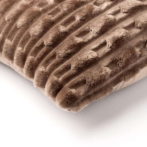 Dutch Decor - Luca sierkussen - bontlook - Taupe - 45x45 cm
