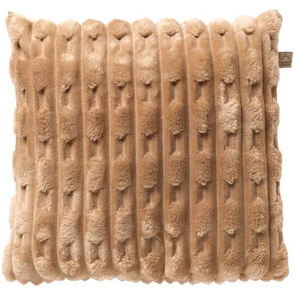 Dutch Decor - Luca sierkussen - bontlook - Beige - 45x45 cm