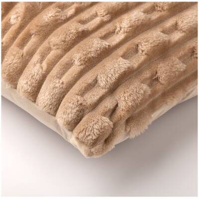 Dutch Decor - Luca sierkussen - bontlook - Beige - 45x45 cm