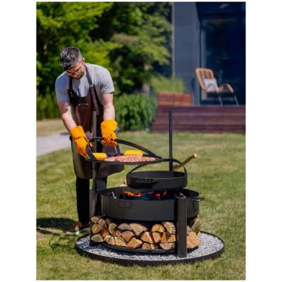 Cookking set: Montana X 80 cm met grillrooster, pan en extra mast