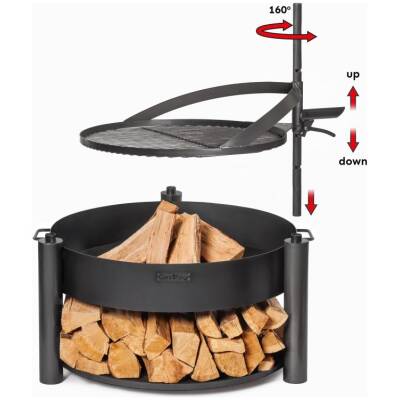 Cookking set: Montana X 80 cm met grillrooster, pan en extra mast