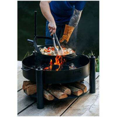 Cookking set: Montana X 80 cm met grillrooster, pan en extra mast