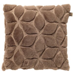 Dutch Decor - Quinn sierkussen - Bloemmotief - Taupe - 45x45 cm