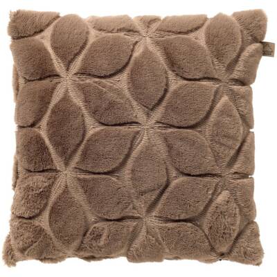 Dutch Decor - Quinn sierkussen - Bloemmotief - Taupe - 45x45 cm
