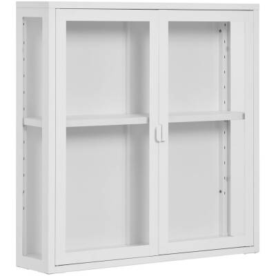 Brisbane hangende vitrinekast - 80x18x80 cm - wit - House Nordic
