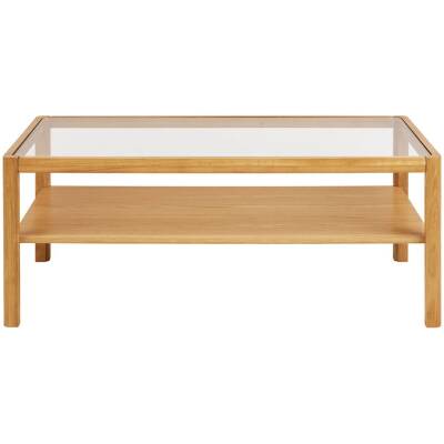 Lourmarin salontafel eiken en glas -110x60x45 cm - House Nordic