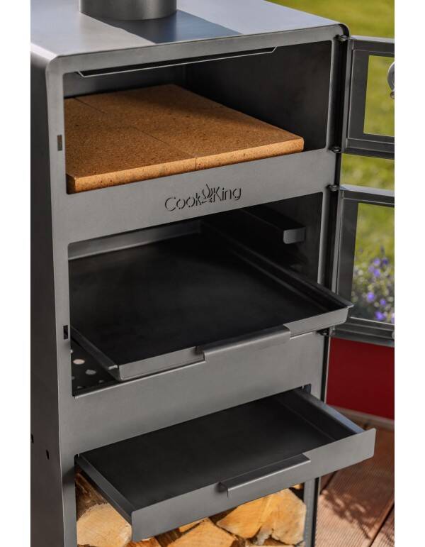 CookKing SET: VENTO buitenhaard + Brandhoutrek 120x40x30cm + gril 43x42 cm 3 CookKing SET: VENTO buitenhaard + Brandhoutrek 120x40x30cm + gril 43x42 cm