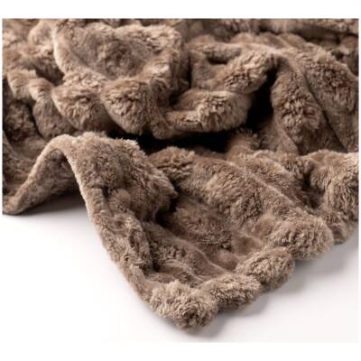 Dutch Decor Lucas plaid - bontlook taupe - 150x200cm