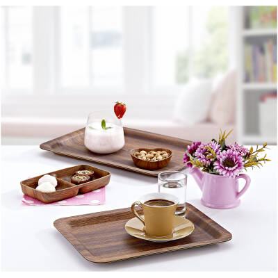 BonBistro Dienblad 30x23,5xH2cm bruin Buffet - detailfoto 2 | BonBistro