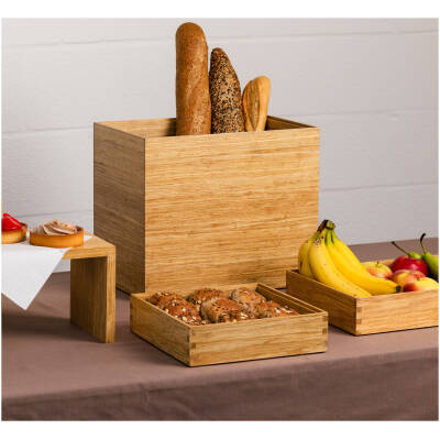 BonBistro Dienblad 24x24xH6,5cm bamboe Arbor - detailfoto 2 | BonBistro