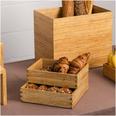 BonBistro Dienblad 24x24xH6,5cm bamboe Arbor - detailfoto 3 | BonBistro