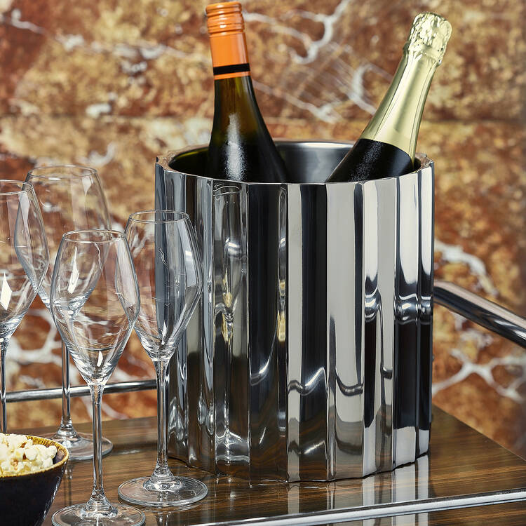 BonBistro Champagnekoeler 22xH23cm dubbelwandig Wave 2 BonBistro Champagnekoeler 22xH23cm dubbelwandig Wave - detailfoto 1 | BonBistro