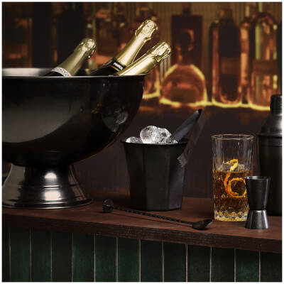 BonBistro Champagnekoeler teil 40xH24,5cm antique zwart Bar - detailfoto 2 | BonBistro