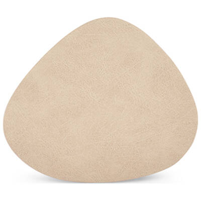 BonBistro Glasonderzetter 11x10cm lederlook beige Layer - Set van 4 | BonBistro