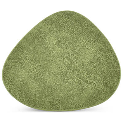BonBistro Glasonderzetter 11x10cm lederlook groen Layer - Set van 4 | BonBistro