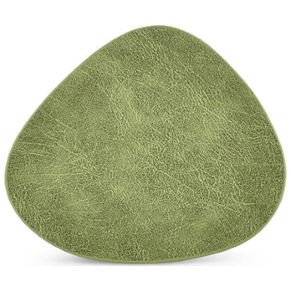 Keuken 24 BonBistro Glasonderzetter 11x10cm lederlook groen Layer - Set van 4 | BonBistro