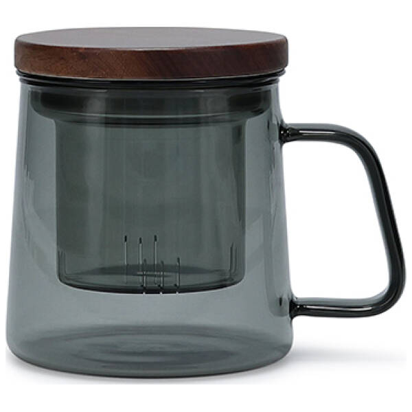 S|P Collection Beker 37cl met glazen filter en deksel grijs Luma | S|P Collection