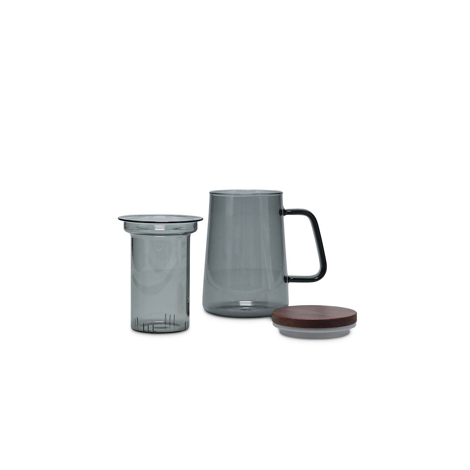 S|P Collection Beker 63cl met glazen filter en deksel grijs Luma 2 S|P Collection Beker 63cl met glazen filter en deksel grijs Luma