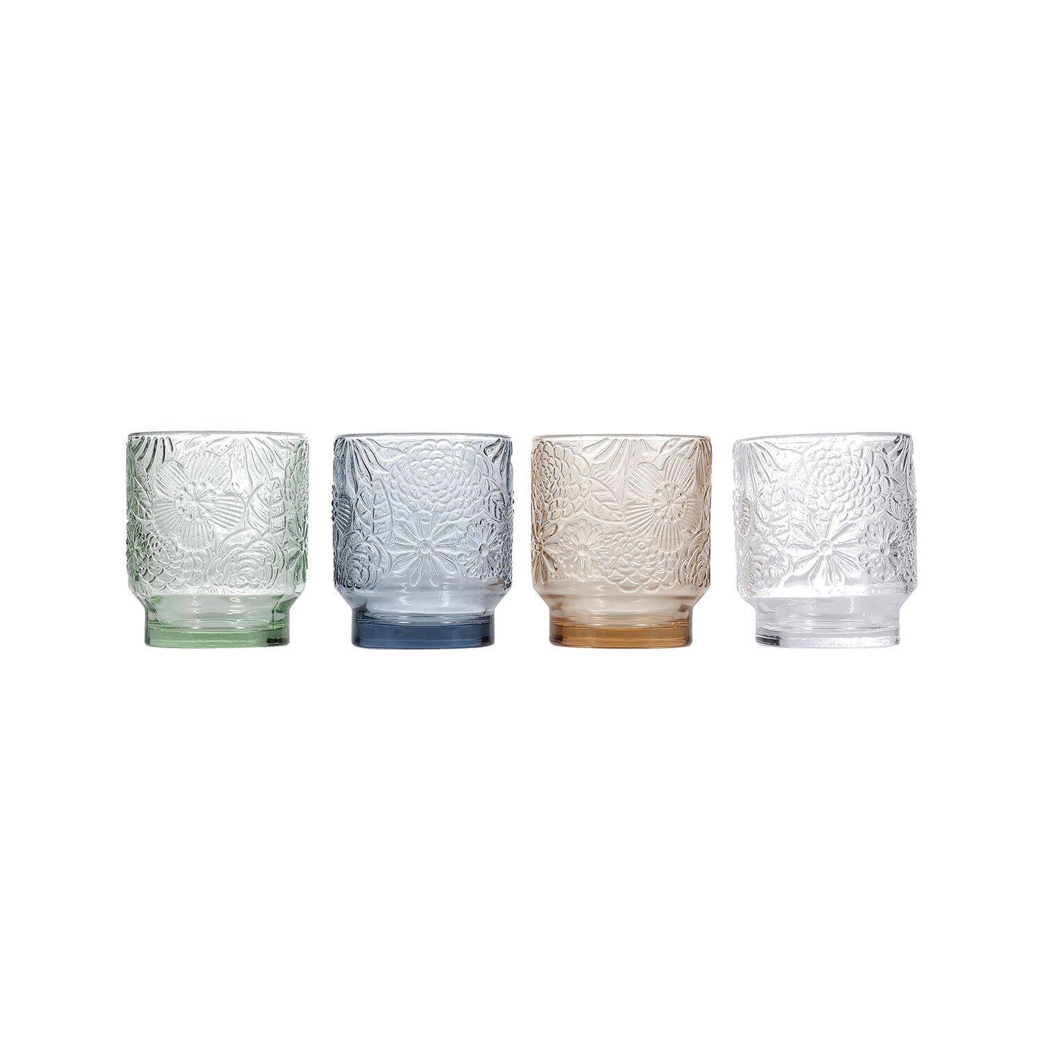 Salt & Pepper - Glas 30cl - Flora - set/4 4 Salt & Pepper - Glas 30cl - Flora - set/4