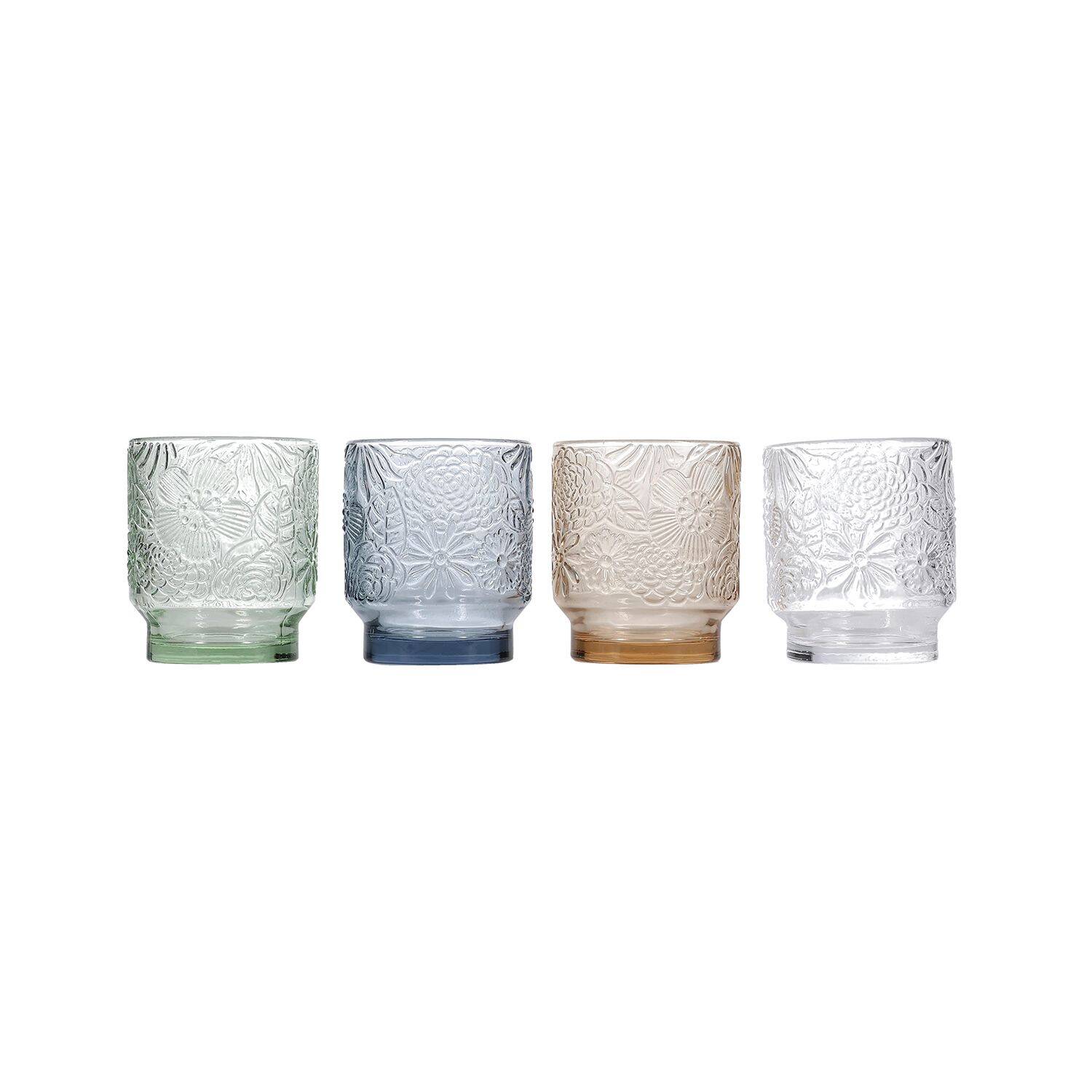 Salt & Pepper - Glas 30cl - licht groen Flora - set/4 4 Salt & Pepper - Glas 30cl - licht groen Flora - set/4