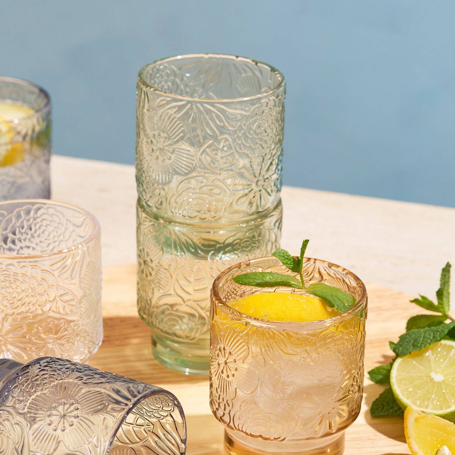Salt & Pepper - Glas 30cl - licht groen Flora - set/4 7 Salt & Pepper - Glas 30cl - licht groen Flora - set/4
