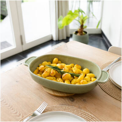 Salt & Pepper - Ovenschaal - 41x24xH6,5cm - sage Blush