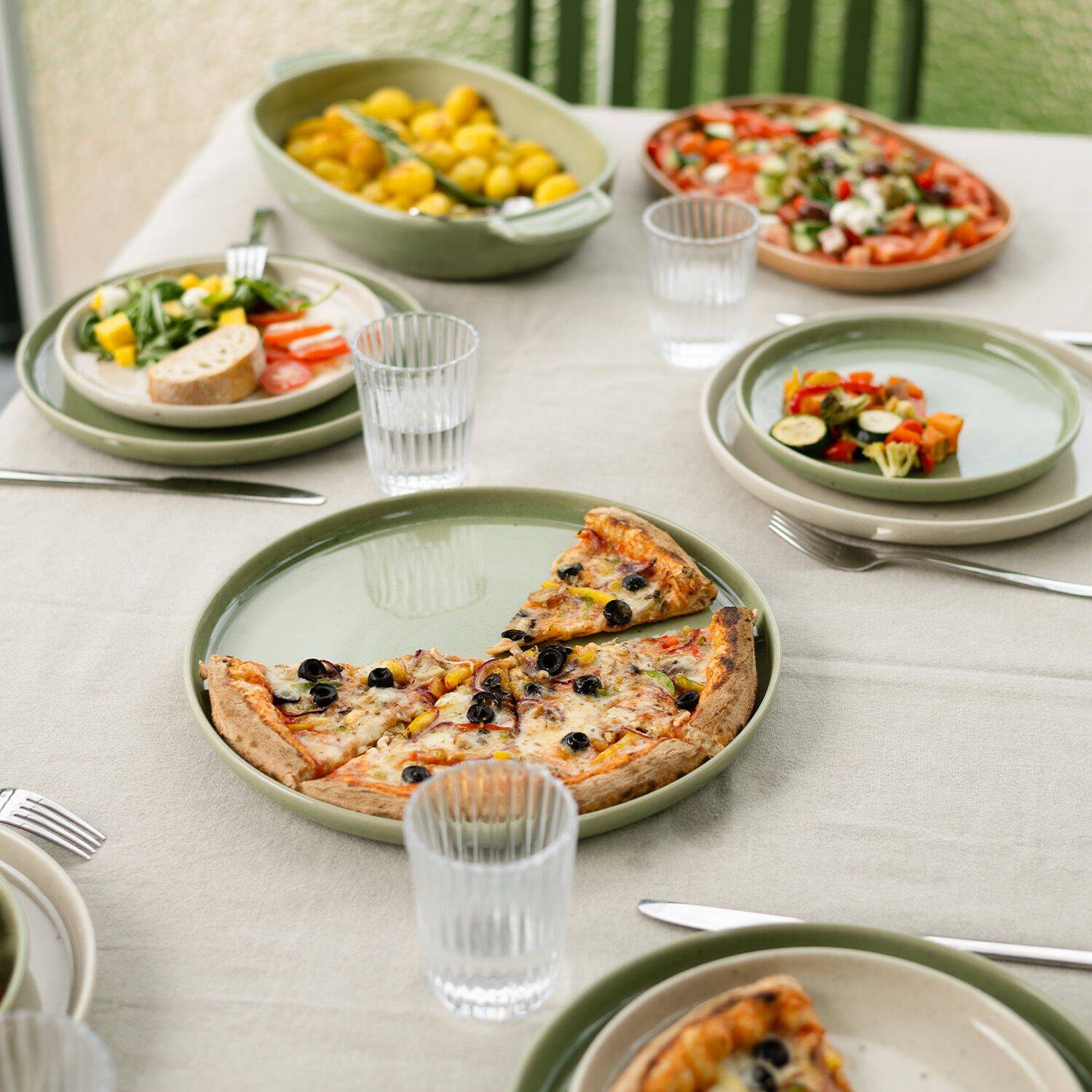 Salt & Pepper - Plat bord - 33cm - sage Blush 5 Salt & Pepper - Plat bord - 33cm - sage Blush - Set/2