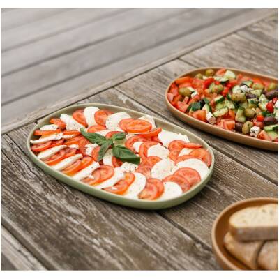 Salt & Pepper - Serveerschaal - 33x22,5cm - sage Blush - Set/2