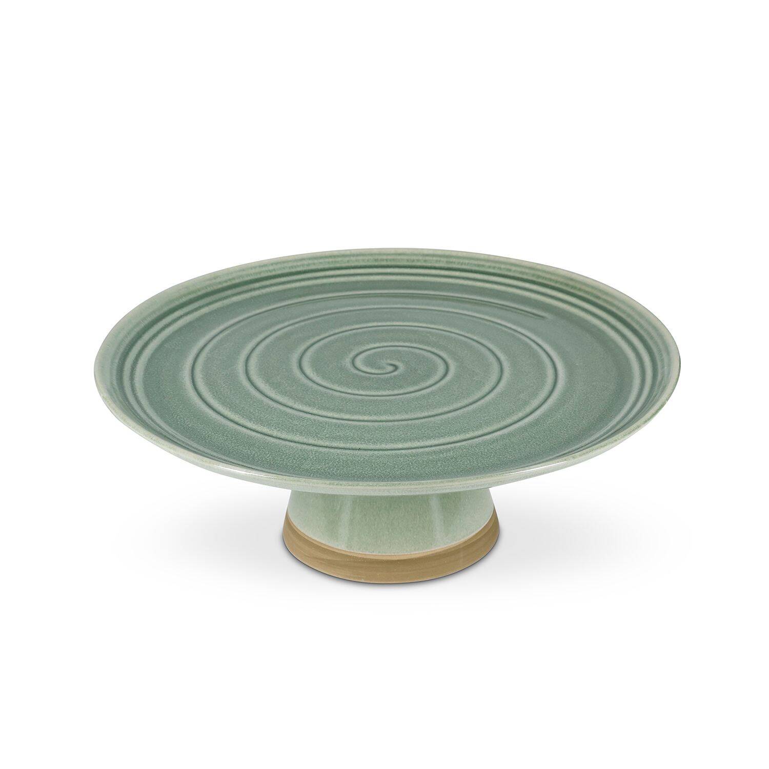 Salt & Pepper - Taartplateau - 33,5xH12cm - groen - Cameo 2 Salt & Pepper - Taartplateau - 33,5xH12cm - groen - Cameo