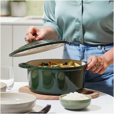 Salt & Pepper - Kookpot 26cm - gietijzer groen Ferno