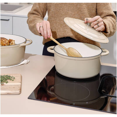 Salt & Pepper - Kookpot 26cm - gietijzer beige Ferno