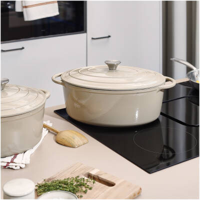 Salt & Pepper - Kookpot 41x26cm - gietijzer beige Ferno