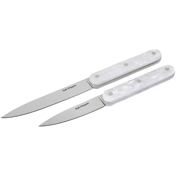 Salt & Pepper Messenset 2-delig parelmoerlook wit Chop | Salt & Pepper
