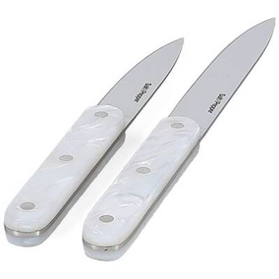 Salt & Pepper Messenset 2-delig parelmoerlook wit Chop