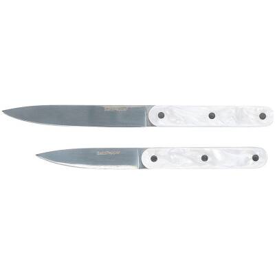 Salt & Pepper Messenset 2-delig parelmoerlook wit Chop