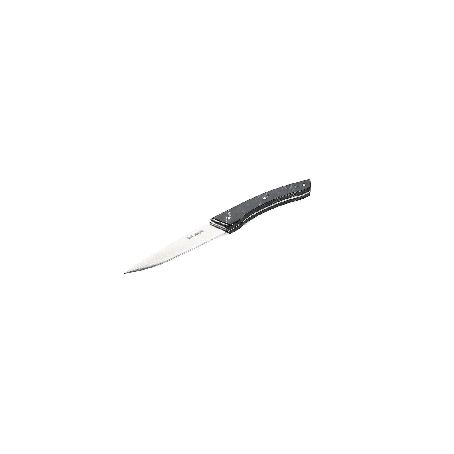 Salt & Pepper Steakmes marmerlook zwart Blade - set/4 1 Salt & Pepper Steakmes marmerlook zwart Blade - set/4 | Salt & Pepper