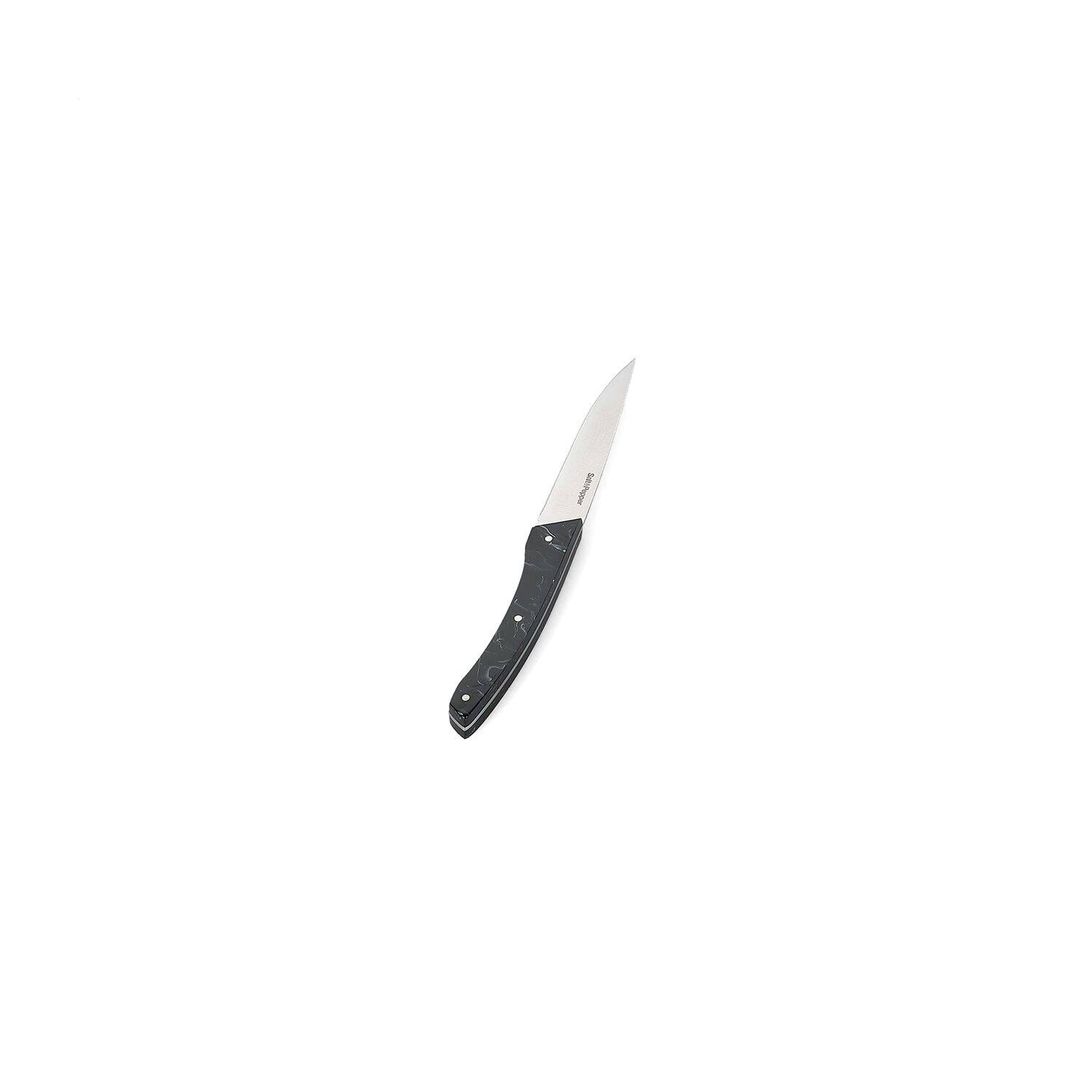 Salt & Pepper Steakmes marmerlook zwart Blade - set/4 2 Salt & Pepper Steakmes marmerlook zwart Blade - set/4